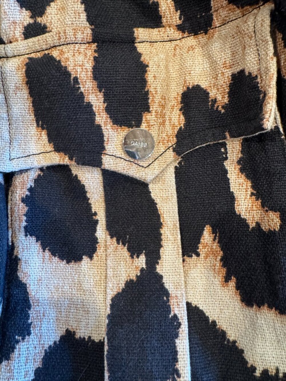 Ganni linen leopard jacket - Picture 6 of 9